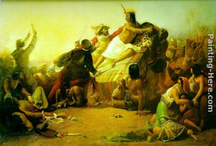 John Everett Millais Pizarro Seizing the Inca of Peru